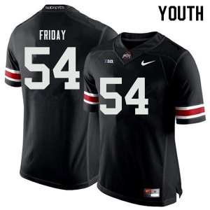 Youth Ohio State Buckeyes #54 Tyler Friday Black Nike NCAA College Football Jersey Fashion PAR0444FB